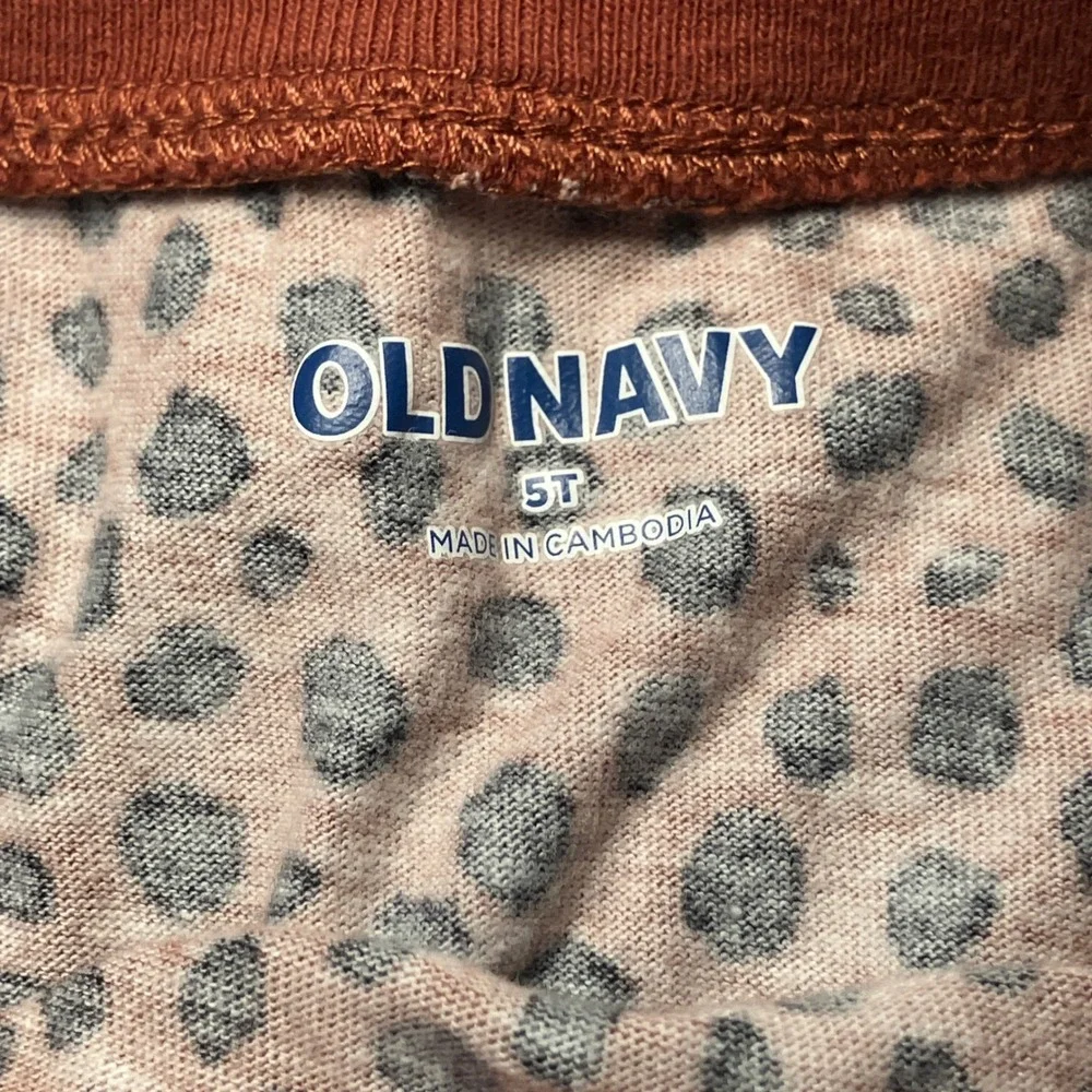 Old Navy Toddler 5T Rust Orange Black Spotted Long Sleeve Empire Waist Dress